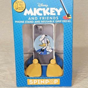 Spinpop Donald Duck Disney Phone Stand Reusable Cell Grip Decal Feet Pink New